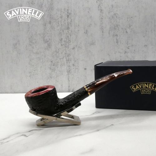 Savinelli Roma Lucite 316 Rustic 6mm Filter Fishtail Pipe (SAV1488)