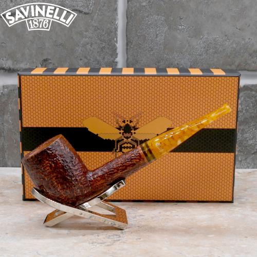 Savinelli Miele 111 Rustic Straight Honey 6mm Filter Fishtail Pipe (SAV1514)