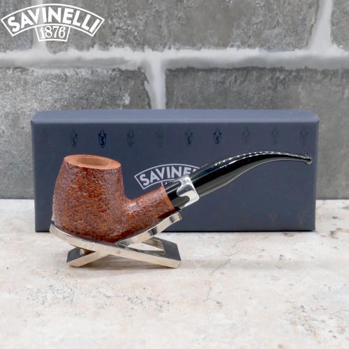 Savinelli Lancelot Rustic Brown 670 KS 6 mm Filter Fishtail Pipe (SAV1662) - End of Line