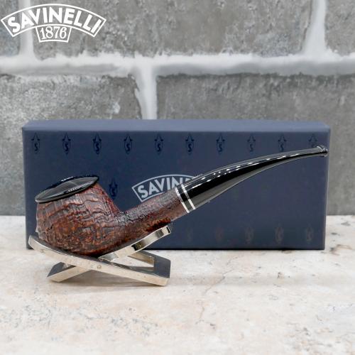 Savinelli Monsieur Sandblast 315 KS 6 mm Filter Fishtail Pipe (SAV1663)