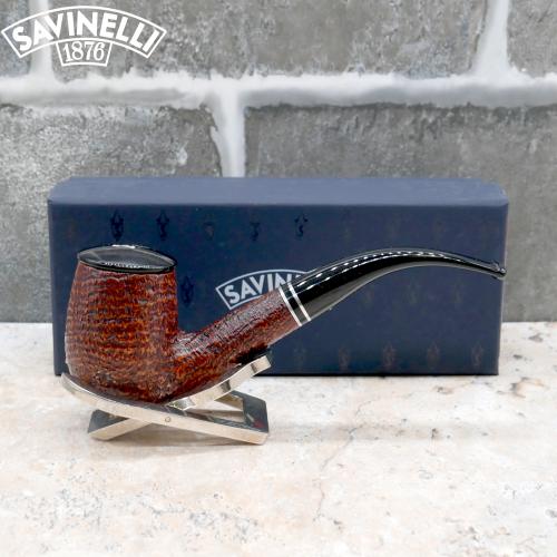 Savinelli Monsieur Sandblast 606 KS 9 mm Filter Fishtail Pipe (SAV1666)