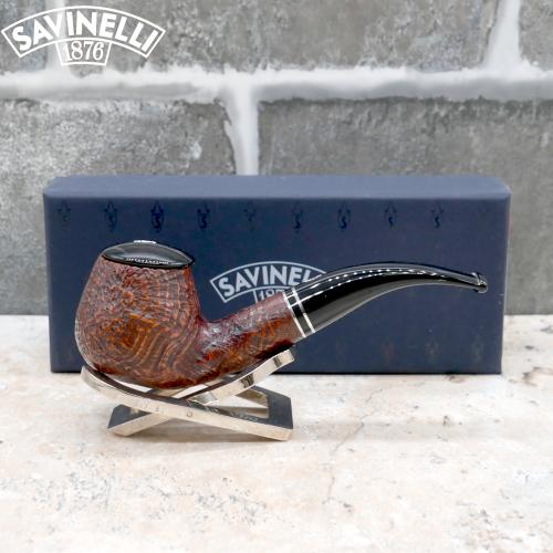 Savinelli Monsieur Sandblast 645 KS 6 mm Filter Fishtail Pipe (SAV1668)