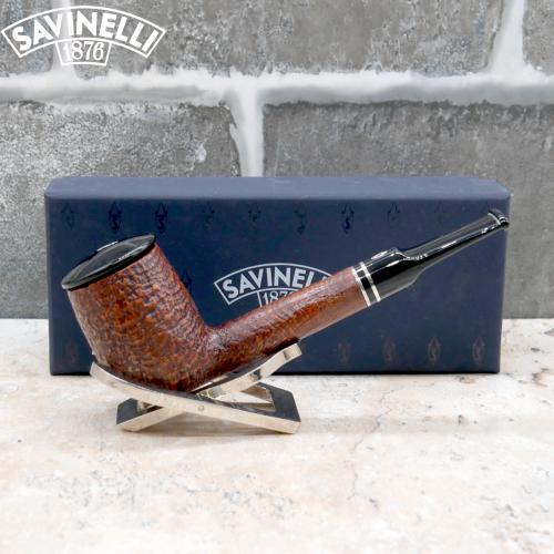 Savinelli Monsieur Sandblast 703 KS 9 mm Filter Fishtail Pipe (SAV1671)