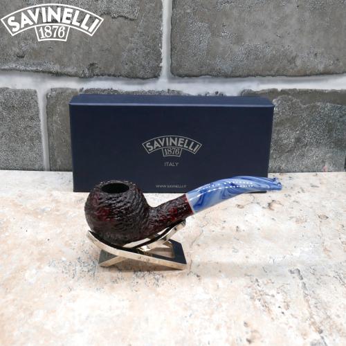 Savinelli Oceano Dark Rustic 673 Bent Rhodesian 6mm Filter Pipe (SAV1703)