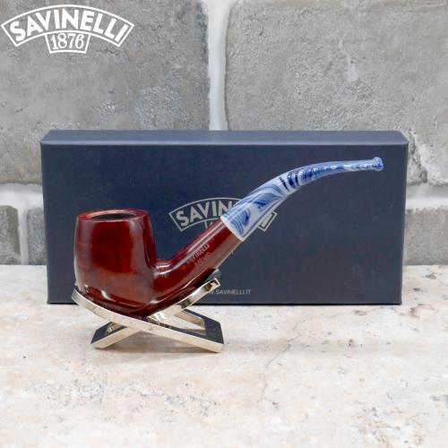 Savinelli Oceano Dark Rustic 606 Bent Billiard 6mm Fishtail Pipe (SAV1735)