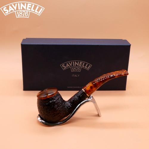 Savinelli Tortuga 626 Rustic Bent 6mm Filter Fishtail Pipe (SAV1737)