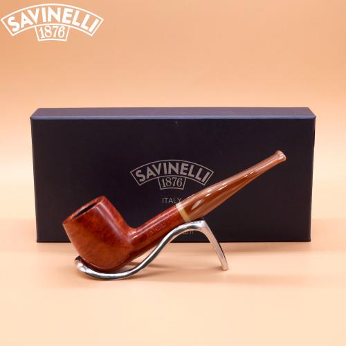 Savinelli Dolomiti 106 Smooth Light Brown 9mm Filter Fishtail Pipe (SAV1773)