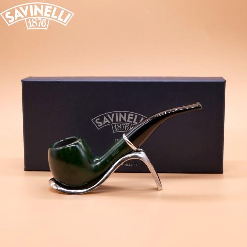 Savinelli Arcobaleno Green 626 Smooth 6mm Filter Fishtail Pipe (SAV1800)