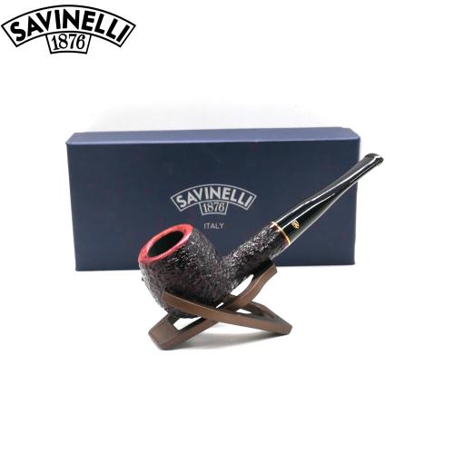 Savinelli Roma 207 Rustic Straight 6mm Filter Fishtail Pipe (SAV1814)