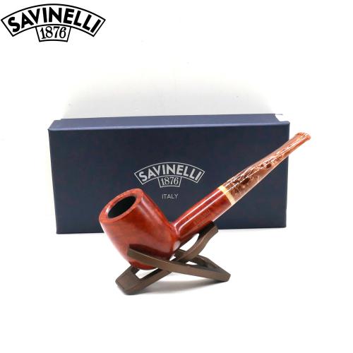 Savinelli Dolomiti 128 Smooth Light Brown Fishtail 6mm Pipe (SAV1818)