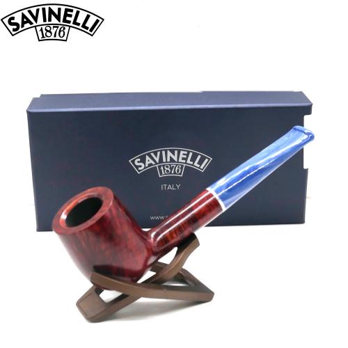 Savinelli Oceano Burgundy 111 Smooth Billiard 6mm Fishtail Pipe (SAV1859)