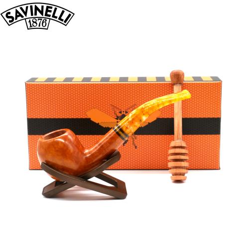 Savinelli Miele 626 Smooth Bent Honey 6mm Fishtail Pipe (SAV1865)