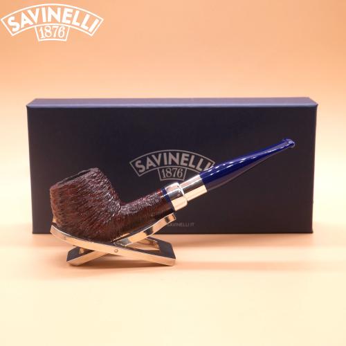 Savinelli Eleganza Rustic 207 Straight Apple 6mm Filter Fishtail Pipe (SAV1940)