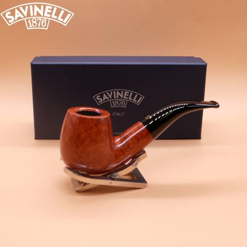 Savinelli Siena 616 KS Smooth Bent 9mm Filter Fishtail Pipe (SAV1944)