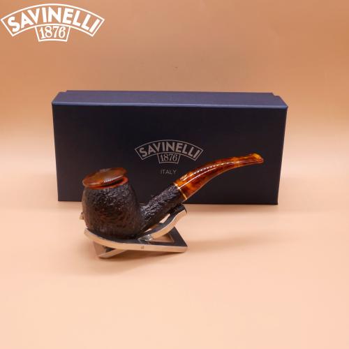 Savinelli Tortuga 626 Rustic Bent 6mm Filter Fishtail Pipe (SAV1962)