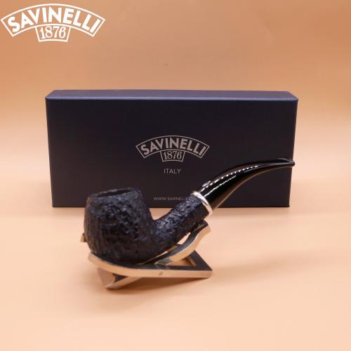 Savinelli Arcobaleno Blue 626 Rustic Bent 6mm Fishtail Pipe (SAV1967)