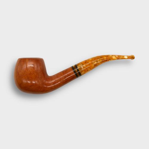 Savinelli Miele 626 Smooth Bent Honey 6mm Filter Fishtail Pipe (SAV2104)