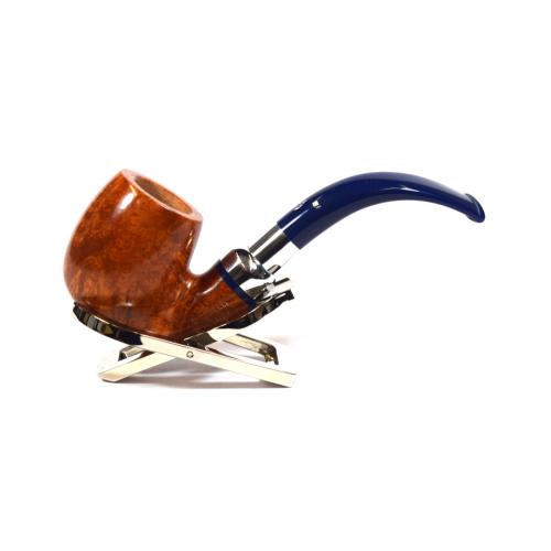 Savinelli Eleganza 614 Natural Smooth Full Bent Billiard 6mm Filter Fishtail Pipe (SAV773)