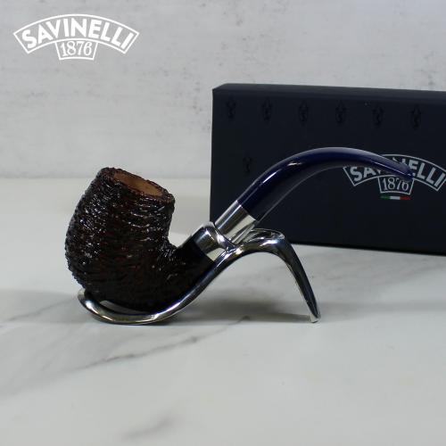 Savinelli Eleganza Brownblast 614 Full Bent Billiard 6mm Fishtail Pipe (SAV918)