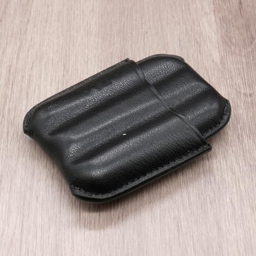 Savinelli Cigarillo Leather Cigar Case - Black - Fits 3 Cigars
