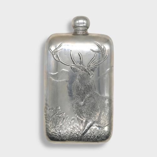 6oz Pewter Hip Flask - Monarch of the Glen
