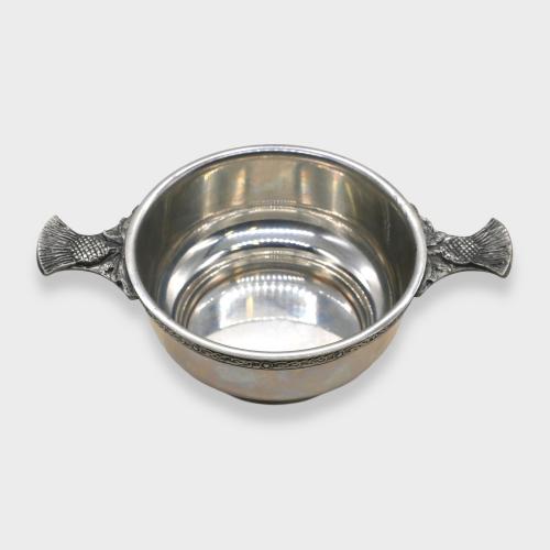 Thistle Handle Pewter Quaich