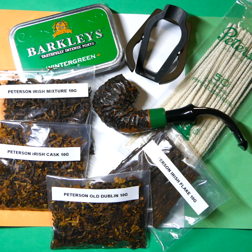 St Patricks Petersons Pipe Tobacco Hamper - 40g & Pipe