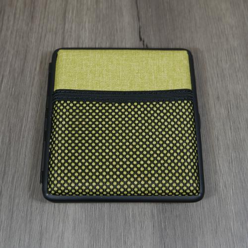 Cigarette Case - Horizontal Net Front - Holds 20 Kingsize Cigarettes - Yellow