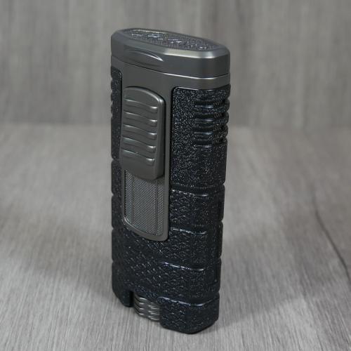 Xikar Tactical Triple Jet Flame Cigar Lighter - Black & Gunmetal