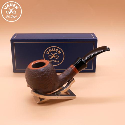 Vauen Mokka 5277 Sandblast Bent 9mm Filter Fishtail Pipe (VA1516)