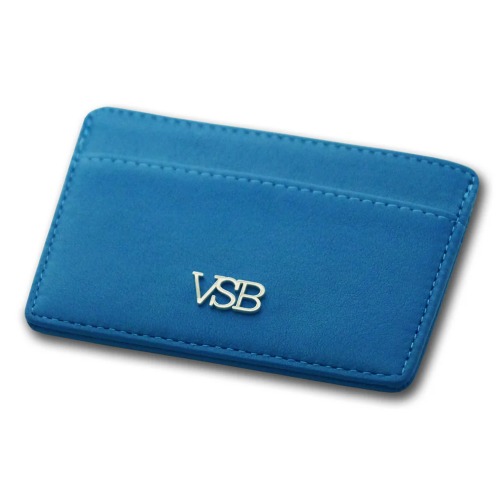 VSB London Blue Leather Card Holder