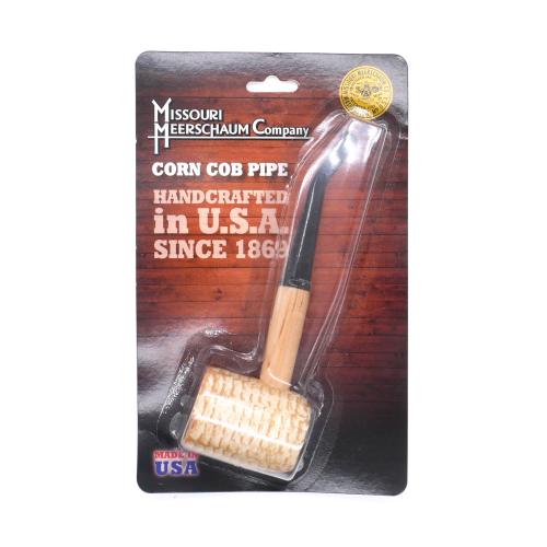 Missouri Meerschaum Corn Cob Washington Bent Pipe - Gift Pack