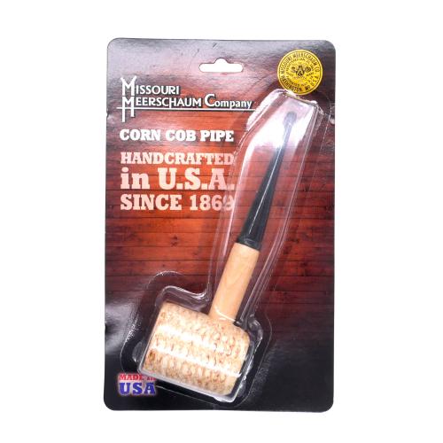 Missouri Meerschaum Corn Cob Washington Straight Pipe - Gift Pack