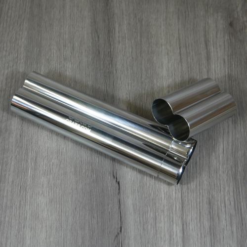C.Gars Ltd Stainless Steel Double Cigar Tube Case