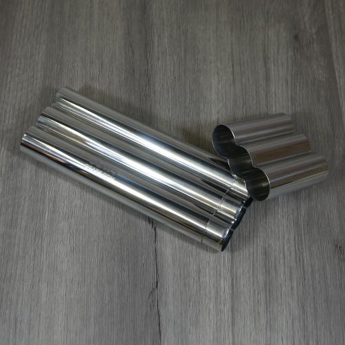 C.Gars Ltd Stainless Steel Triple Cigar Tube Case