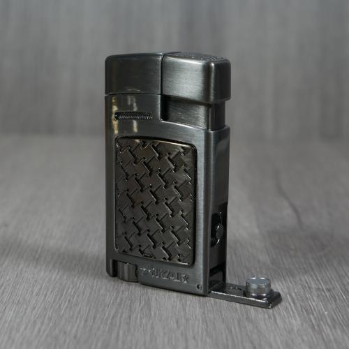 Xikar Forte Soft Flame Lighter with Punch Cutter - Gunmetal Houndstooth (G2)