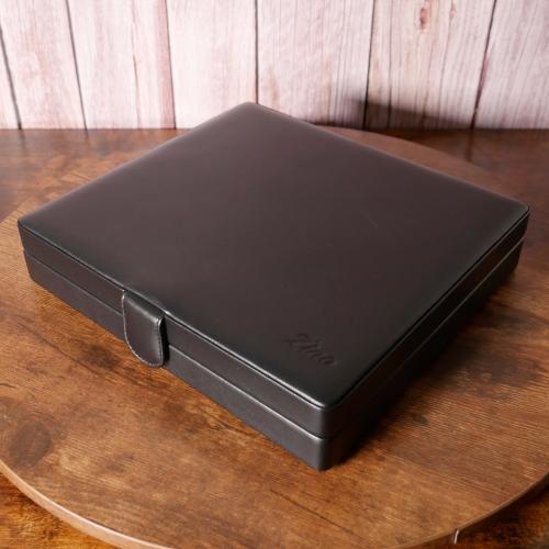 Zino Black Leather Travel Humidor - 10 Cigar Capacity (End of Line)