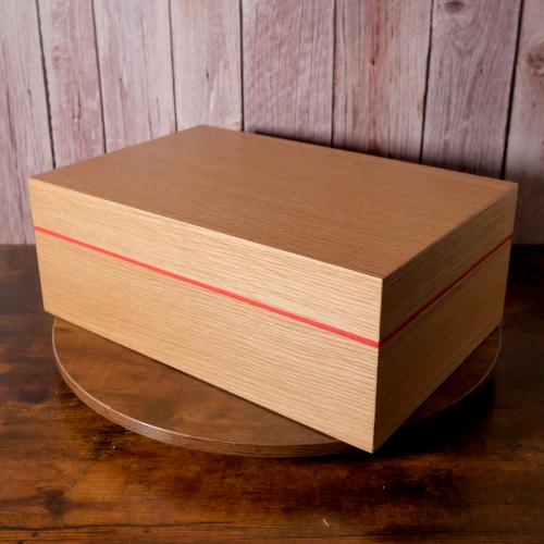 Zino Z80 Humidor - Natural Oak and Red - 80 Cigar Capacity