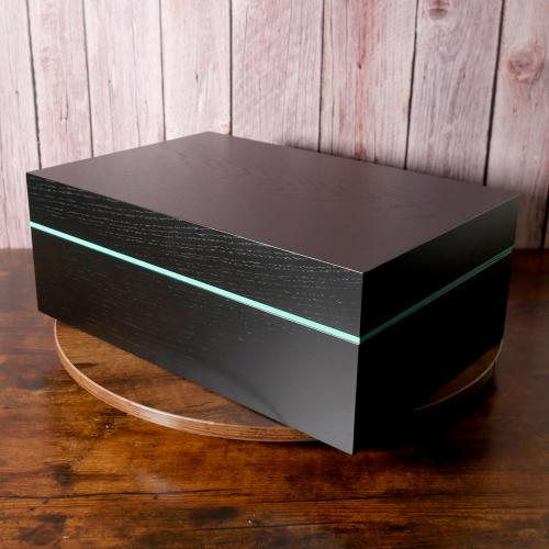 Zino Z80 Humidor - Black Oak and Green - 80 Cigar Capacity