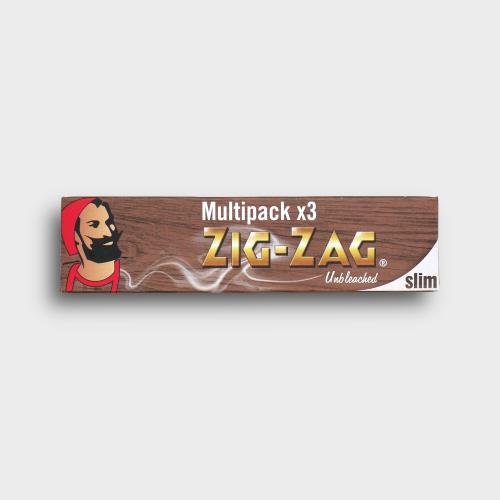 Zig-Zag Kingsize Slim Unbleached Rolling Papers Multipack - 3 Packs