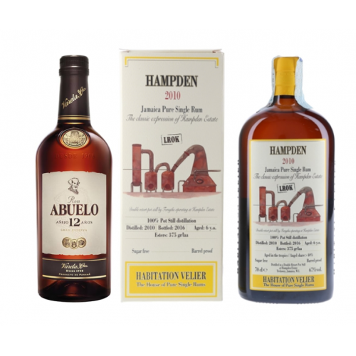 SPECIAL OFFER BUNDLE DEAL - Ron Abuelo 12 Year Old Rum & Habitation Velier Hampden 2010 LROK 6 Year Old