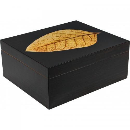 Adorini Verona Black Medium Deluxe Cigar Humidor - 75 Cigar Capacity (AD099)