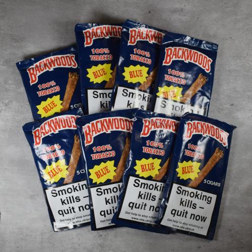 Backwoods Blue Cigars - 8 Packs of 5 (40) Bundle Deal
