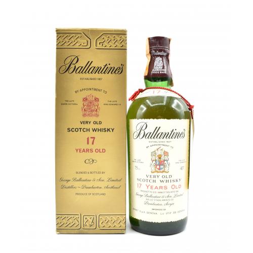 Ballantines 17 year old Very Old 1960s Gold Presentation Box - 43% 75cl