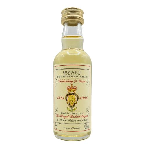 Balmenach 11 Year Old Royal British Legion 75th Anniversary Whisky Miniature - 43% 5cl