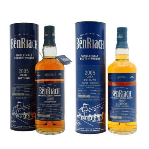 SPECIAL OFFER BUNDLE DEAL - BenRiach 13 Year Old Cask #5278 Pedro Ximenez & BenRiach 14 Year Old Cask #7553 Peated