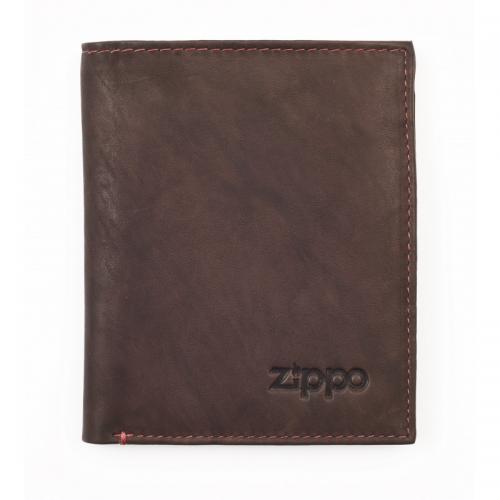 Zippo Leather Vertical Wallet - Brown