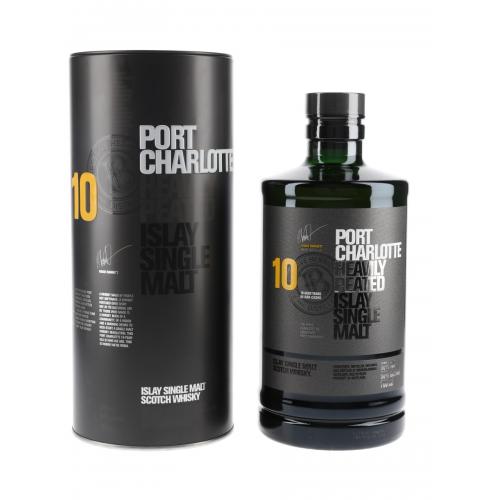 Bruichladdich Port Charlotte 10 Year Old Heavily Peated Whisky - 70cl 50%