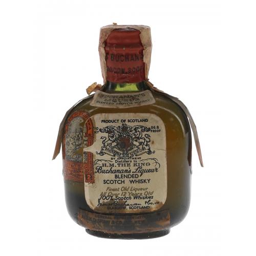 Buchanans 12 Year Old Spring Cap Bottled 1930s Alex D Shaw & Co. Miniature - 43.4% 4.7cl