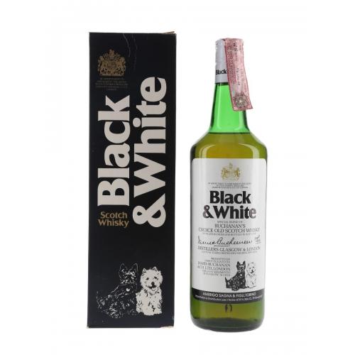 Buchanans Black & White Bottled 1970s Amerigo Sagna - 40% 75cl